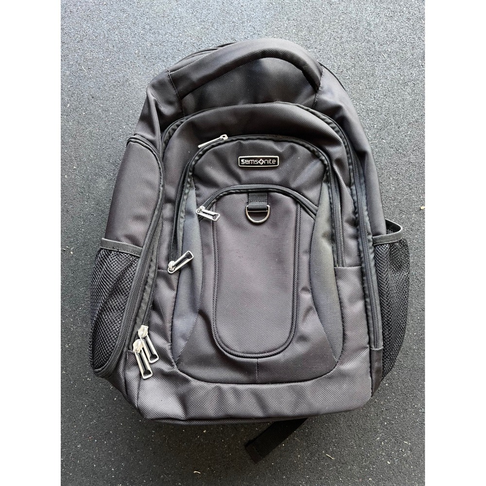 Samsonite Black Ballistic Nylon Laptop Backpack Travel Commuter Bag Multi-Pocket